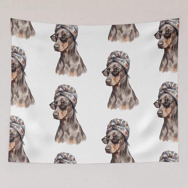 Item preview, Mob Wife Aesthetic: Silk Scarf Doberman	 designed and sold by bapupa.