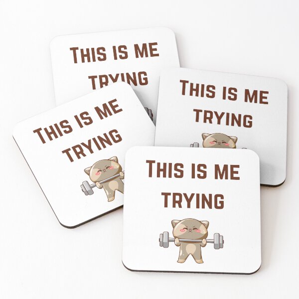 Item preview, This Is Me Trying – Relatable Minimal Quote Design for Everyday Struggles designed and sold by NCODesigns.