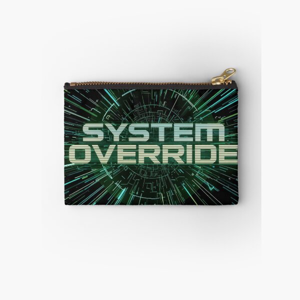 Item preview, SYSTEM OVERRIDE – Cyberpunk Tech Metal T-Shirt | Digital Glitch Futuristic Gaming Tee designed and sold by FindYouByZ.