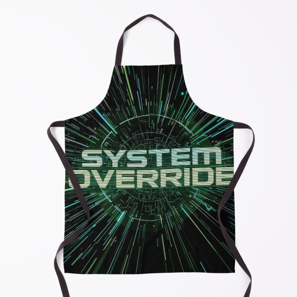 Item preview, SYSTEM OVERRIDE – Cyberpunk Tech Metal T-Shirt | Digital Glitch Futuristic Gaming Tee designed and sold by FindYouByZ.