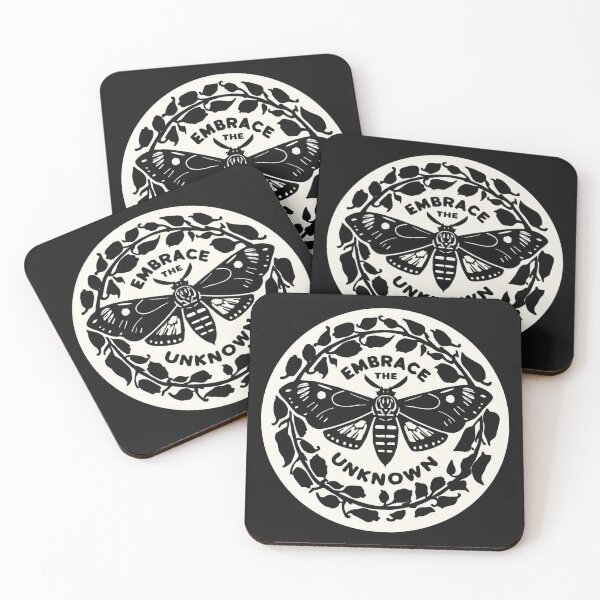Item preview, Gothic Moth Embrace the Unknown – Black & White designed and sold by LoopyPop.