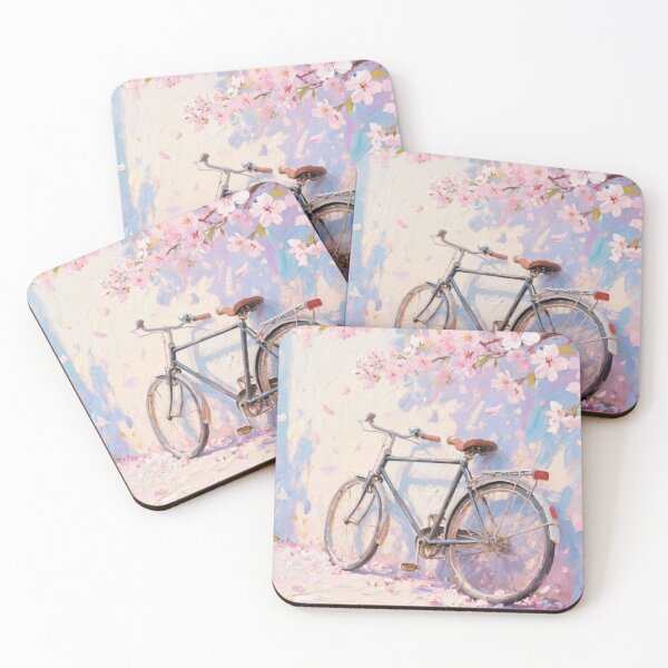 Item preview, Springtime Bloom: Vintage Bicycle Under Cherry Blossoms designed and sold by HappySproutArt.