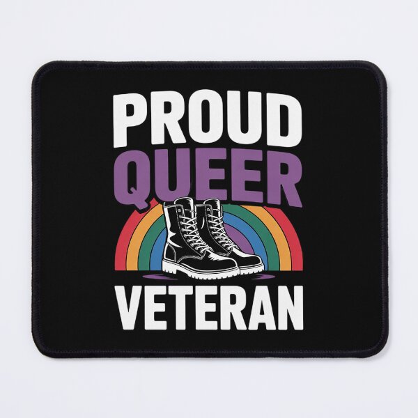Item preview, Proud Queer Veteran Gay Pride Rainbow Queer Soldier designed and sold by VerseFarm.
