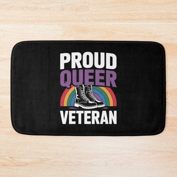Item preview, Proud Queer Veteran Gay Pride Rainbow Queer Soldier designed and sold by VerseFarm.