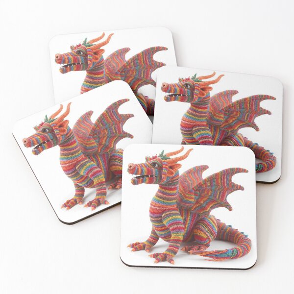 Item preview, Colorful Knitted Dragon with Vibrant Texture designed and sold by Wonderful Designs.