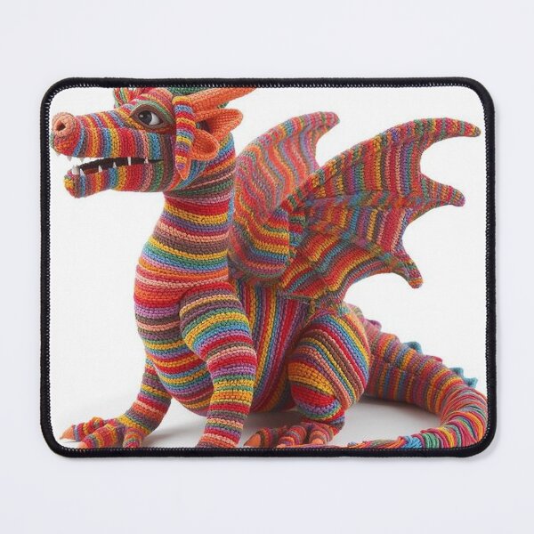 Item preview, Colorful Knitted Dragon with Vibrant Texture designed and sold by Wonderful Designs.