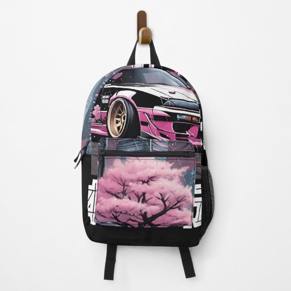 Item preview, Distress Japanese JDM Racing Car Tokyo Skyline Sakura Blossom Front And Back designed and sold by ZailixArt.
