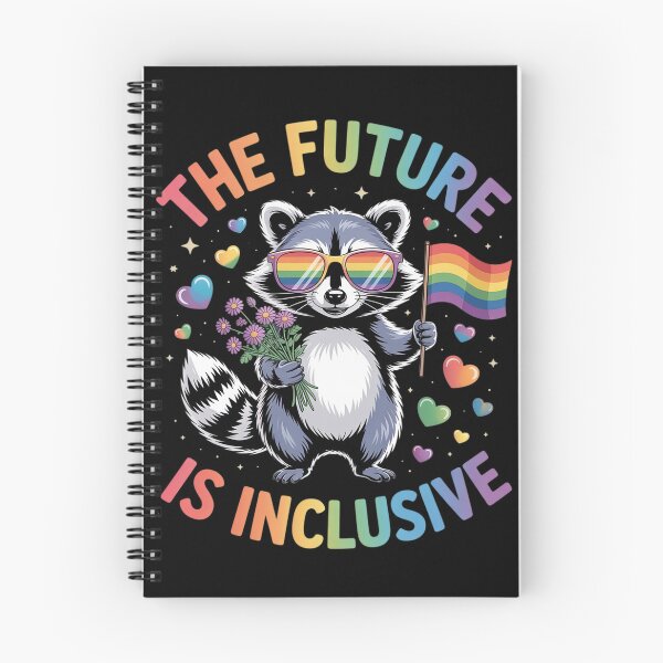 Item preview, The Future Is Inclusive Pride Flag LGBTQ Funny Raccoon  designed and sold by MyzoToyota.