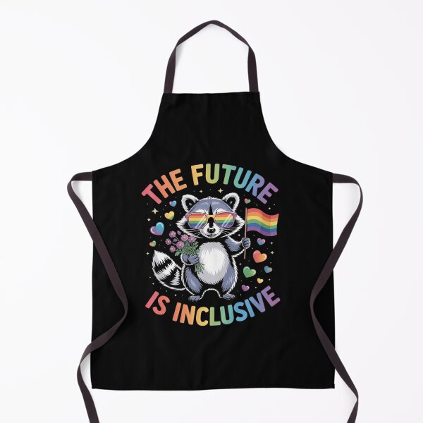 Item preview, The Future Is Inclusive Pride Flag LGBTQ Funny Raccoon designed and sold by MyzoToyota.