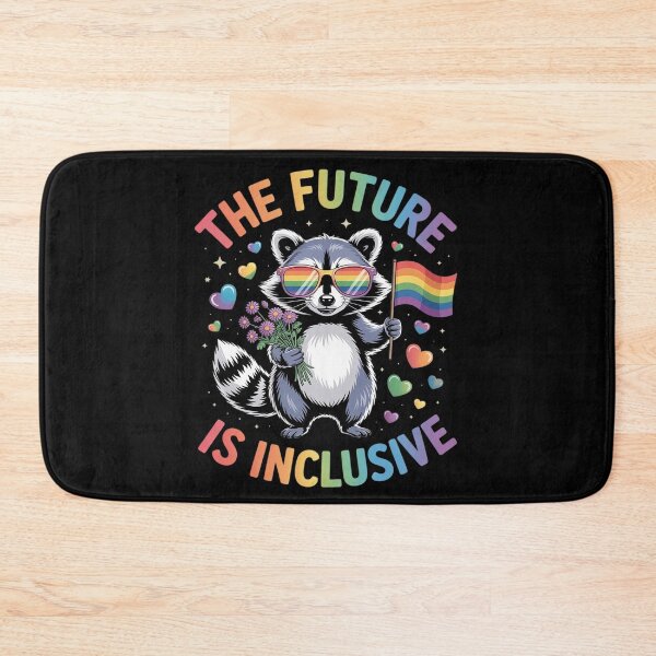 Item preview, The Future Is Inclusive Pride Flag LGBTQ Funny Raccoon  designed and sold by MyzoToyota.