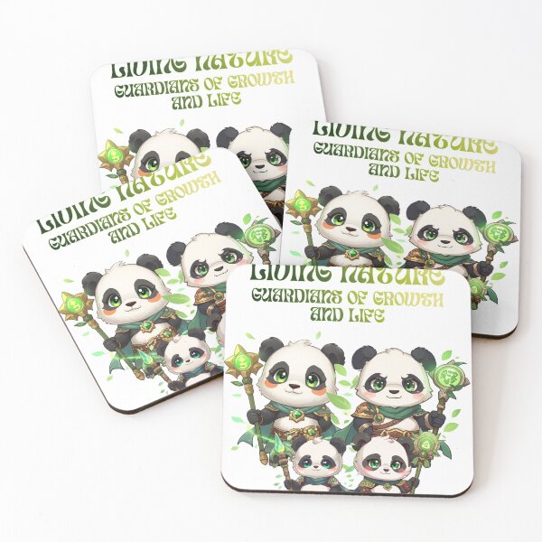 Item preview, Greenbloom Panda Family – Guardians of Nature’s Heart | Monzora Fantasy World designed and sold by Monzora.