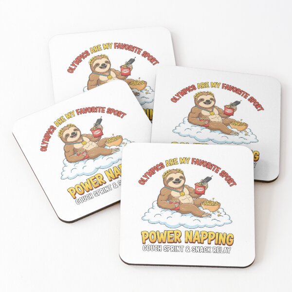 Item preview, Olympics Are My Favorite Sport – Power Napping Sloth Funny T-Shirt & Sticker Design designed and sold by Sushikidsntod.