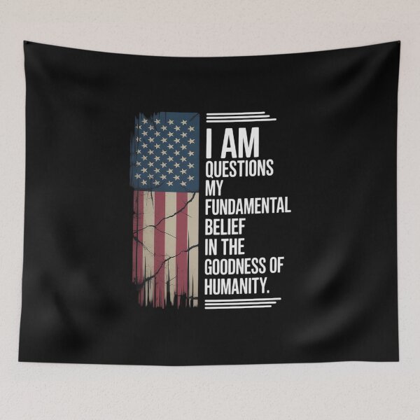 Item preview, Questioning My Belief in Humanity Distressed Flag  designed and sold by NailMolisa.
