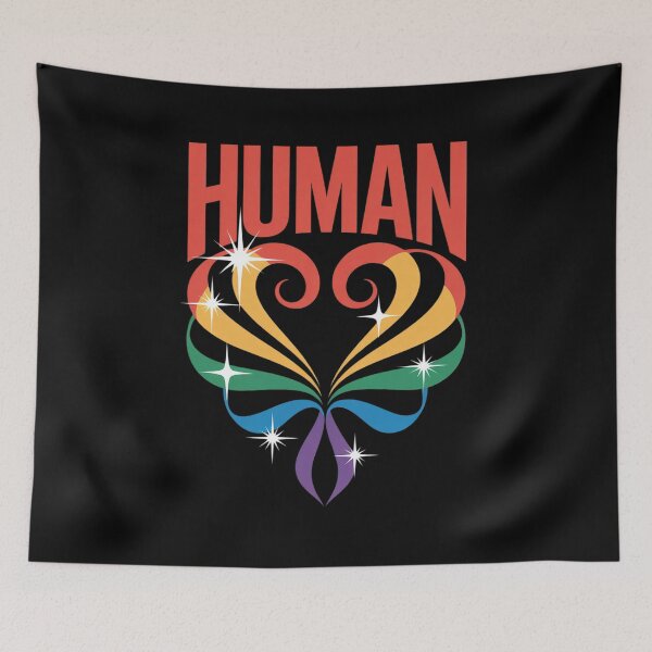Item preview, Rainbow Heart Human Proud LGBT Queer Equality designed and sold by NailMolisa.