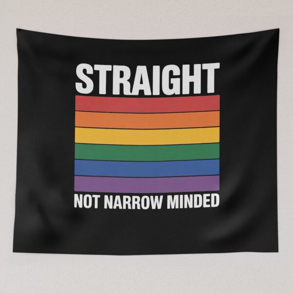 Item preview, Straight not narrow minded LGBT Gay Ally Queer Pride designed and sold by NailMolisa.