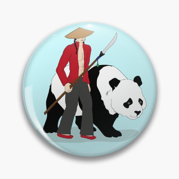Item preview, Warrior Monk with Panda Guardian – Asian Fantasy Samurai Illustration designed and sold by Fashion Empire.