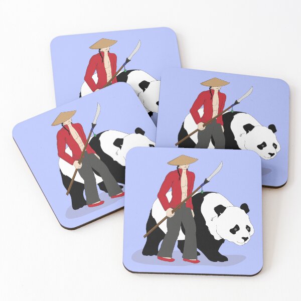 Item preview, Warrior Monk with Panda Guardian – Asian Fantasy Samurai Illustration designed and sold by Fashion Empire.