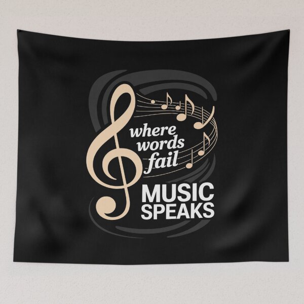 Item preview, Where Words Fail Music Speaks Musical Music Notes  designed and sold by MyzoToyota.