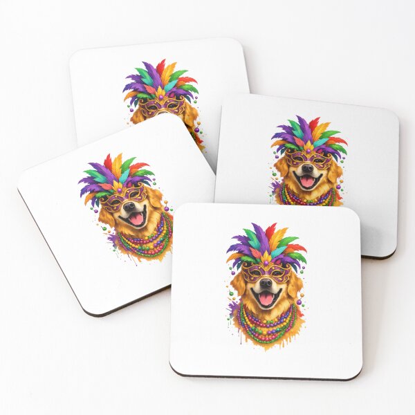Item preview, Carnival Dog  | Festive Golden Retriever Mardi Gras Graphic | Colorful Summer Festival Shirt designed and sold by DailyDrivesct.