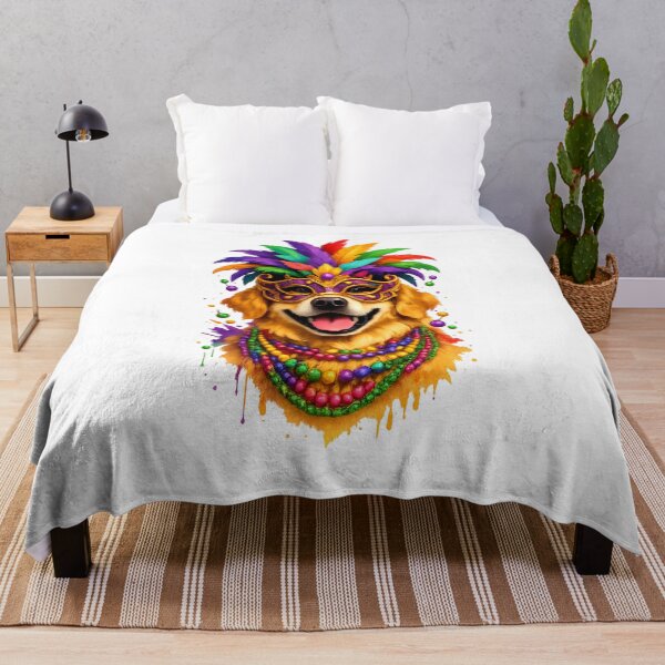 Item preview, Carnival Dog | Festive Golden Retriever Mardi Gras Graphic | Colorful Summer Festival Shirt designed and sold by DailyDrivesct.