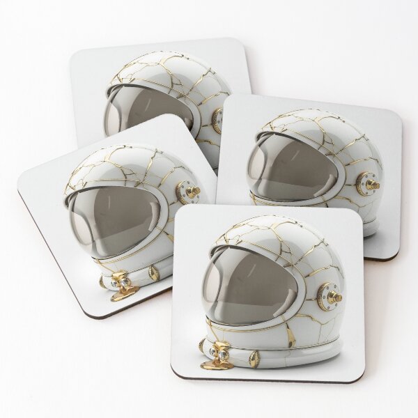 Item preview, Porcelain Astronaut Helmet with Golden Cracks designed and sold by Wonderful Designs.
