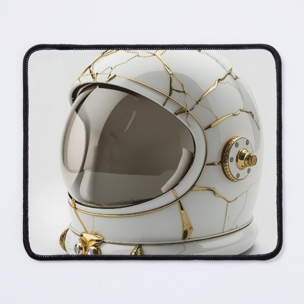 Item preview, Porcelain Astronaut Helmet with Golden Cracks designed and sold by Wonderful Designs.