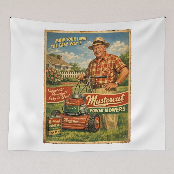 Item preview, Mastercut Americana: Vintage Power Mower Pride designed and sold by ForeverPrintsOK.