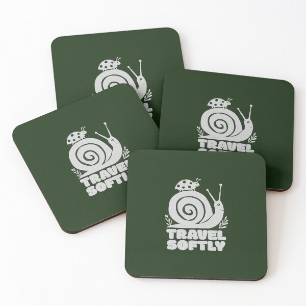 Item preview, Snail and Ladybug Adventure, Light Grey on Forest Green designed and sold by nikoart001.