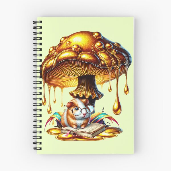 Item preview, cute cavy reading under a magic mushroom designed and sold by LoneAngel.