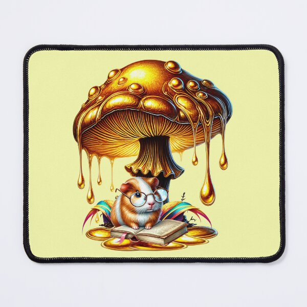 Item preview, cute cavy reading under a magic mushroom designed and sold by LoneAngel.