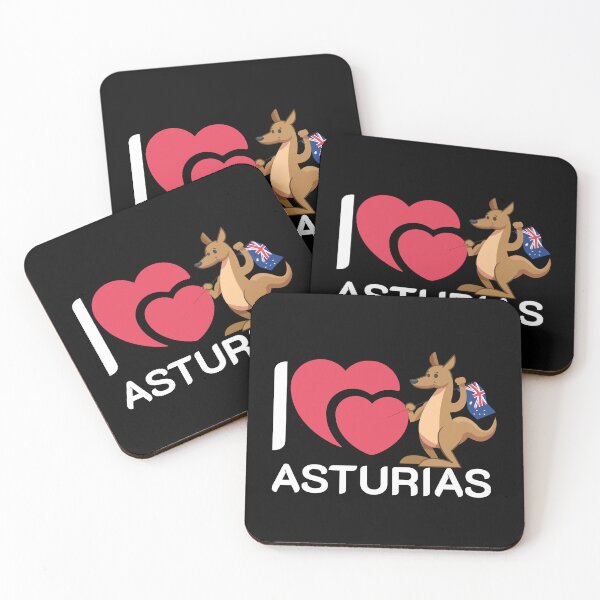 Item preview, I Love Asturias Funny Kangaroo Design with Australian Flag designed and sold by UI Expert.