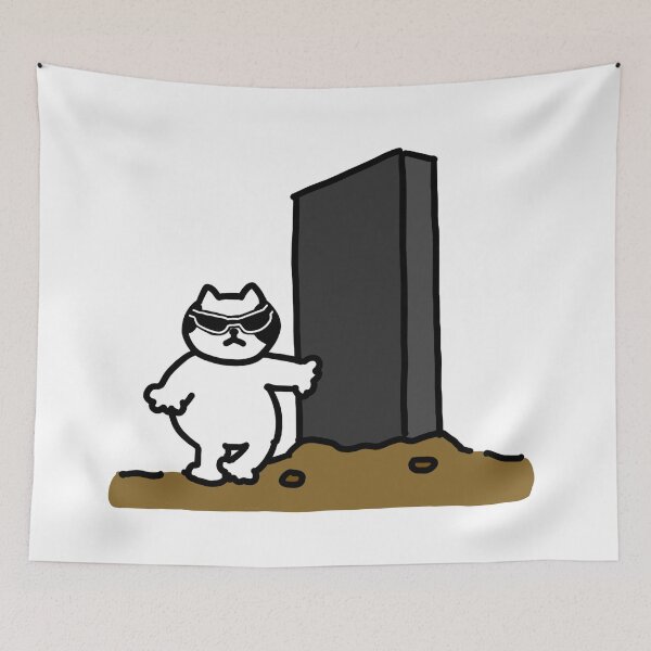 Item preview, a Cat next to the monolith designed and sold by superbaechoo.