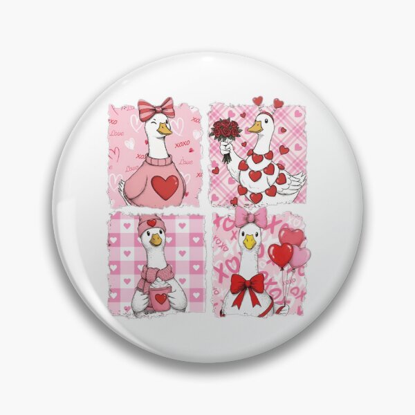 Aperçu de l'œuvre Juste une oie amoureuse pour la Saint-Valentin, un cadeau mignon pour les amoureux des oies créée et vendue par Thread&Fable.