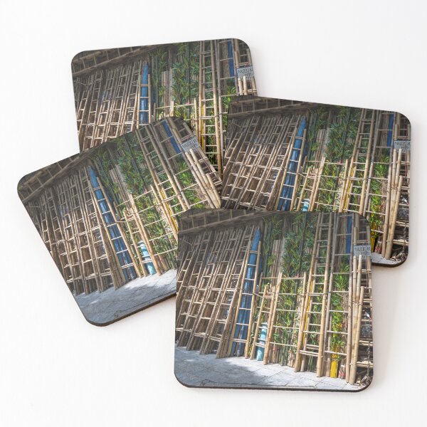 Item preview, Bamboo ladders street scene in Hanoi, Vietnam designed and sold by WorldScenery.