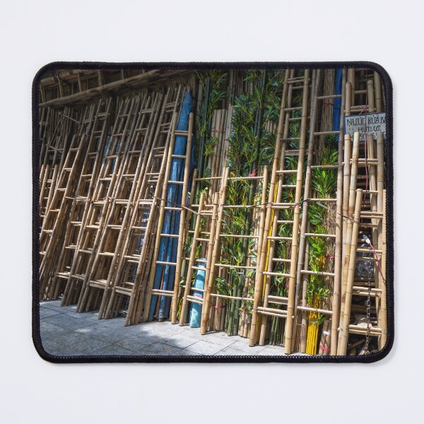 Item preview, Bamboo ladders street scene in Hanoi, Vietnam designed and sold by WorldScenery.