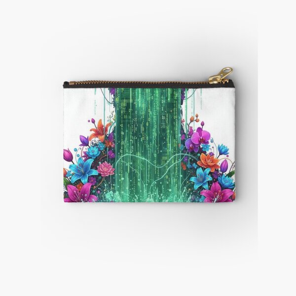 Item preview, Digital Waterfall with Vibrant Floral Fram designed and sold by Wonderful Designs.
