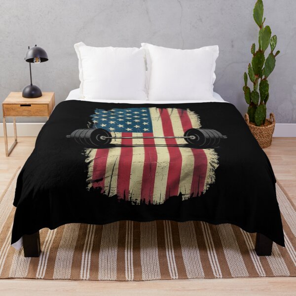 Item preview, American Flag Gym and Fitness Weight Lifting  designed and sold by MyzoToyota.