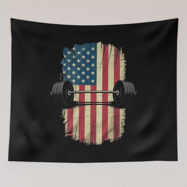 Item preview, American Flag Gym and Fitness Weight Lifting designed and sold by MyzoToyota.