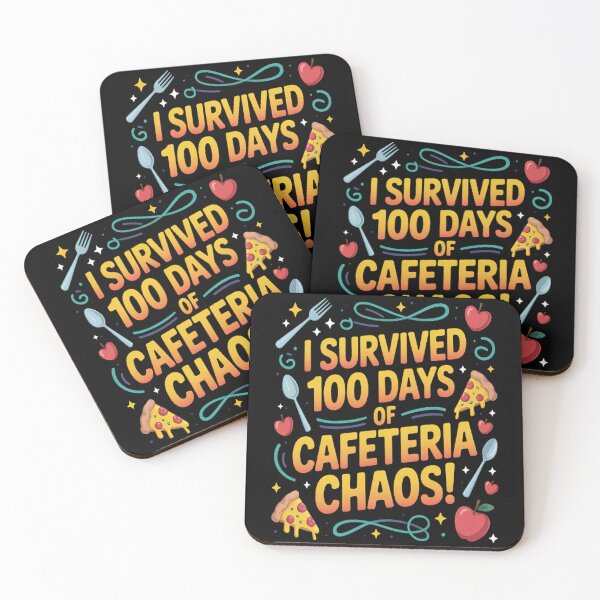 Item preview, I Survived 100 Days of School Cafeteria Chaos Lunch Lady designed and sold by TheRetroStyle.