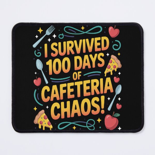 Item preview, I Survived 100 Days of School Cafeteria Chaos Lunch Lady designed and sold by TheRetroStyle.