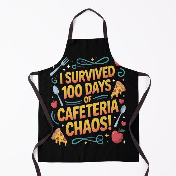 Item preview, I Survived 100 Days of School Cafeteria Chaos Lunch Lady designed and sold by TheRetroStyle.