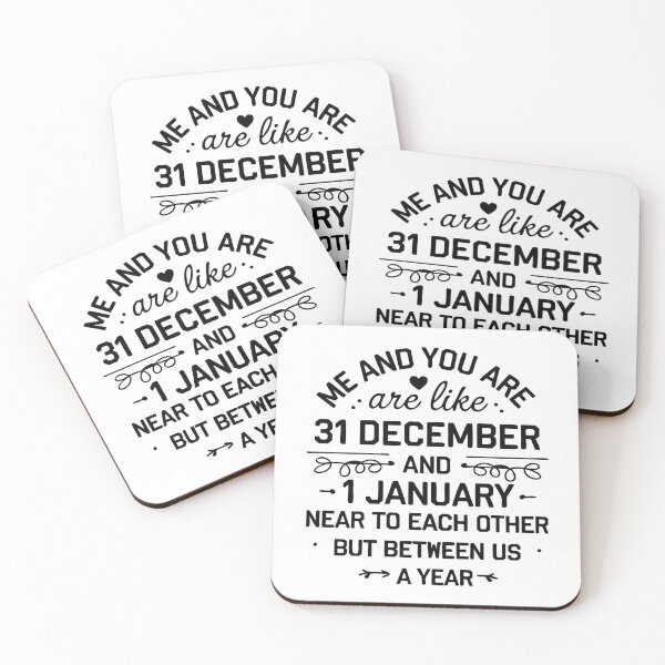 Item preview, You and Me Are Like 31 December and 1 January – Emotional Distance Love Quote Tank Top designed and sold by MAGICKEY2024.
