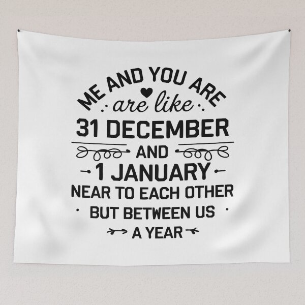 Item preview, You and Me Are Like 31 December and 1 January – Emotional Distance Love Quote Tank Top designed and sold by MAGICKEY2024.