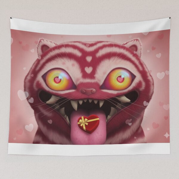 Item preview, Valentines  Kpop Demon Hunters Blue Tiger Derpy HUNTR/X  Funny Valentine's Day Design / Lovers / Hearts / Cute / Romantic / Gift /Gifts / I Love U / Date designed and sold by TeenLake.
