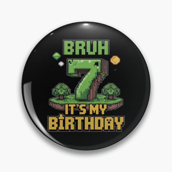 Item preview, Birthday Boy Bruh It's My 7th Birthday Gamer Pixel Number  designed and sold by DigitaldeligArt.