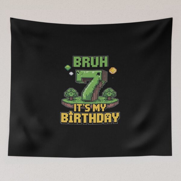 Item preview, Birthday Boy Bruh It's My 7th Birthday Gamer Pixel Number  designed and sold by DigitaldeligArt.