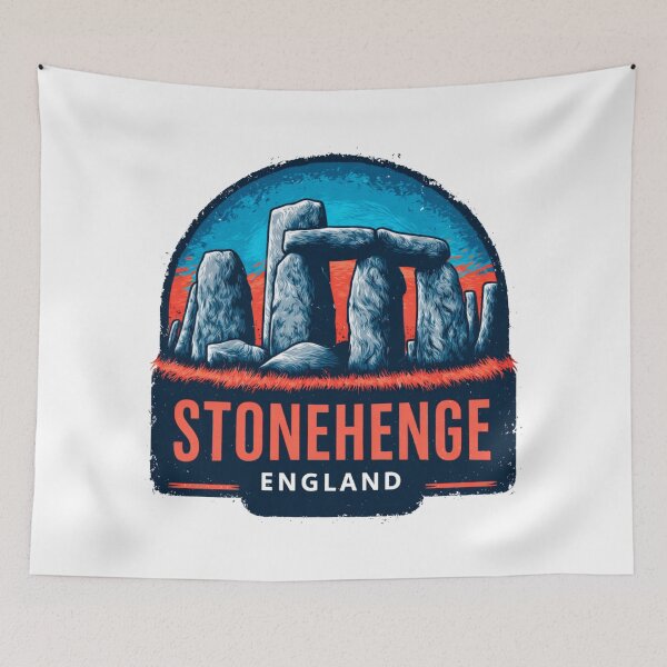 Item preview,  Modern Artistic Stonehenge England Sticker with Vintage Badge Design designed and sold by Blurbean.
