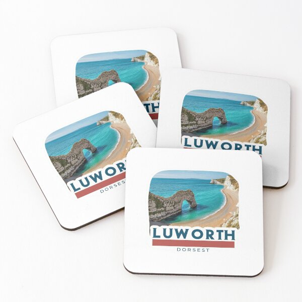Item preview, Vintage Lulworth Dorset Durdle Door Sticker with Jurassic Coast Beach Views designed and sold by Blurbean.