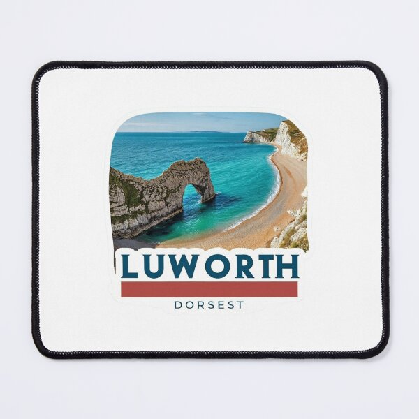 Item preview, Vintage Lulworth Dorset Durdle Door Sticker with Jurassic Coast Beach Views designed and sold by Blurbean.