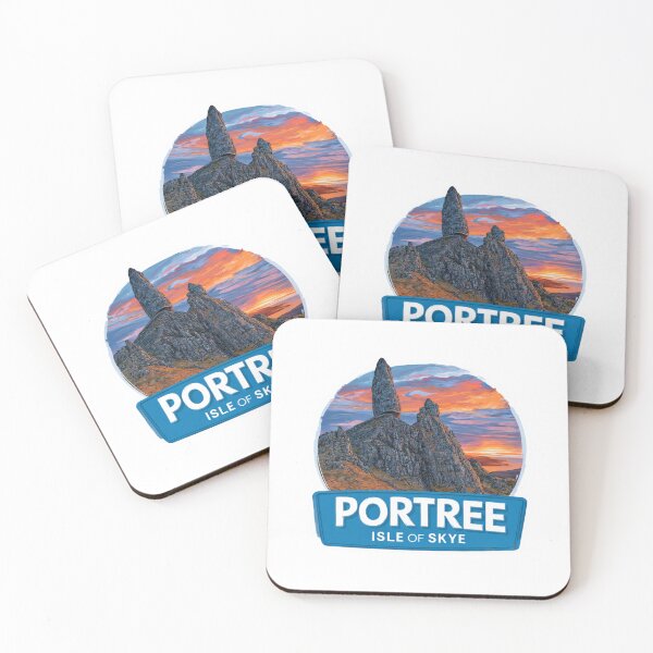 Item preview, Vintage Portree Isle of Skye Old Man of Storr Sticker with Highland Sunset designed and sold by Blurbean.